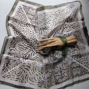 Symphony Scarf Animal Prints Earth Tones Made in Italy